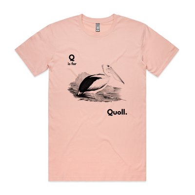 Q Is For Quoll Tee by Lonely Kids Club. All clothing from our T-shirts to our shorts and hoodies are ethically made, and printed packed and shipped from Sydney.