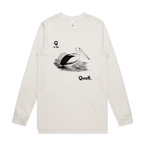 Q Is For Quoll Tee by Lonely Kids Club. All clothing from our T-shirts to our shorts and hoodies are ethically made, and printed packed and shipped from Sydney.