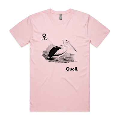 Q Is For Quoll Tee by Lonely Kids Club. All clothing from our T-shirts to our shorts and hoodies are ethically made, and printed packed and shipped from Sydney.