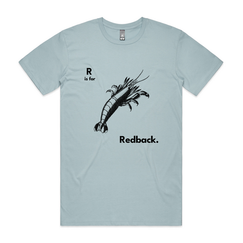R Is For Redback Tee by Lonely Kids Club. All clothing from our T-shirts to our shorts and hoodies are ethically made, and printed packed and shipped from Sydney.