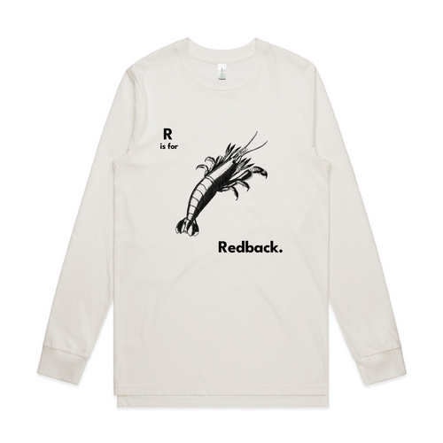 R Is For Redback Tee by Lonely Kids Club. All clothing from our T-shirts to our shorts and hoodies are ethically made, and printed packed and shipped from Sydney.