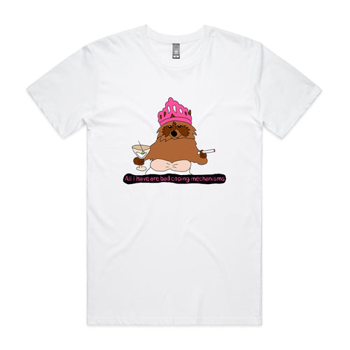 Raccoon Tee by Lonely Kids Club. All clothing from our T-shirts to our shorts and hoodies are ethically made, and printed packed and shipped from Sydney.