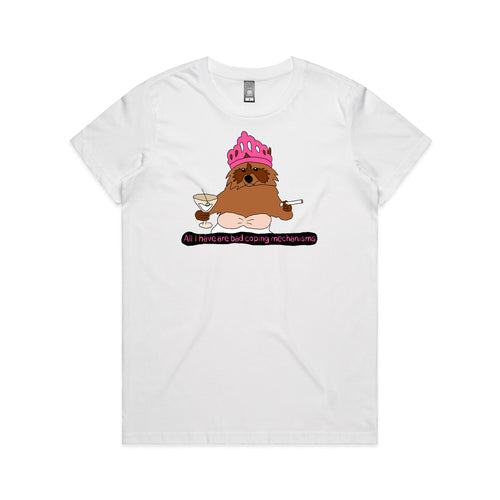 Raccoon Tee by Lonely Kids Club. All clothing from our T-shirts to our shorts and hoodies are ethically made, and printed packed and shipped from Sydney.