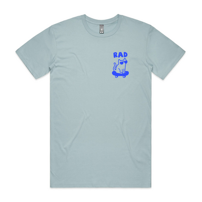 Rad Cat Tee by Lonely Kids Club. All clothing from our T-shirts to our shorts and hoodies are ethically made, and printed packed and shipped from Sydney.