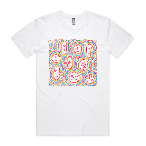 Rainbow Faces Tee