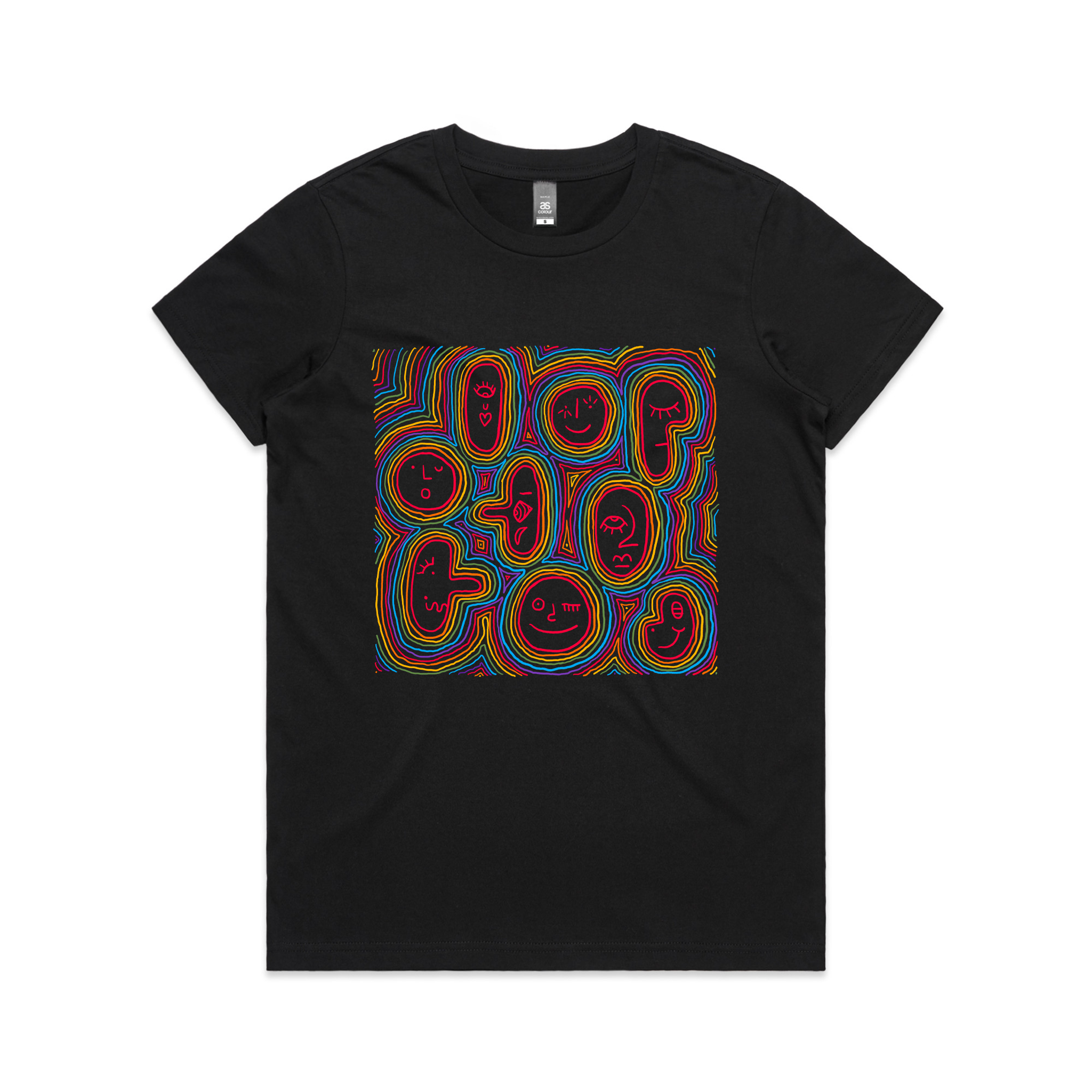 Rainbow Faces Tee