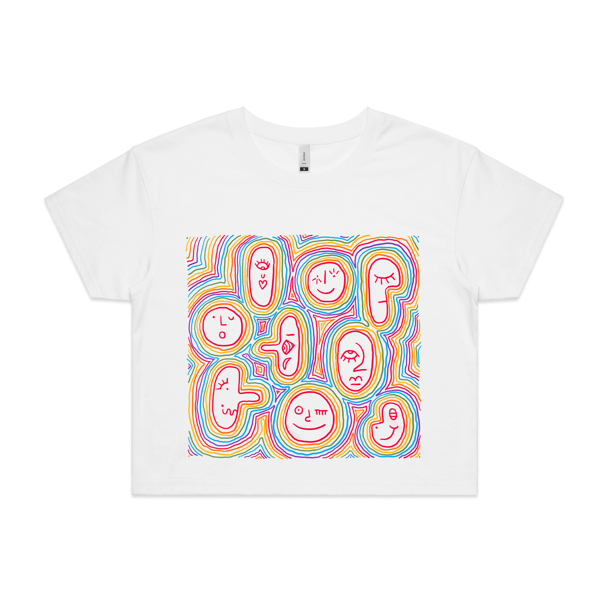 Rainbow Faces Tee