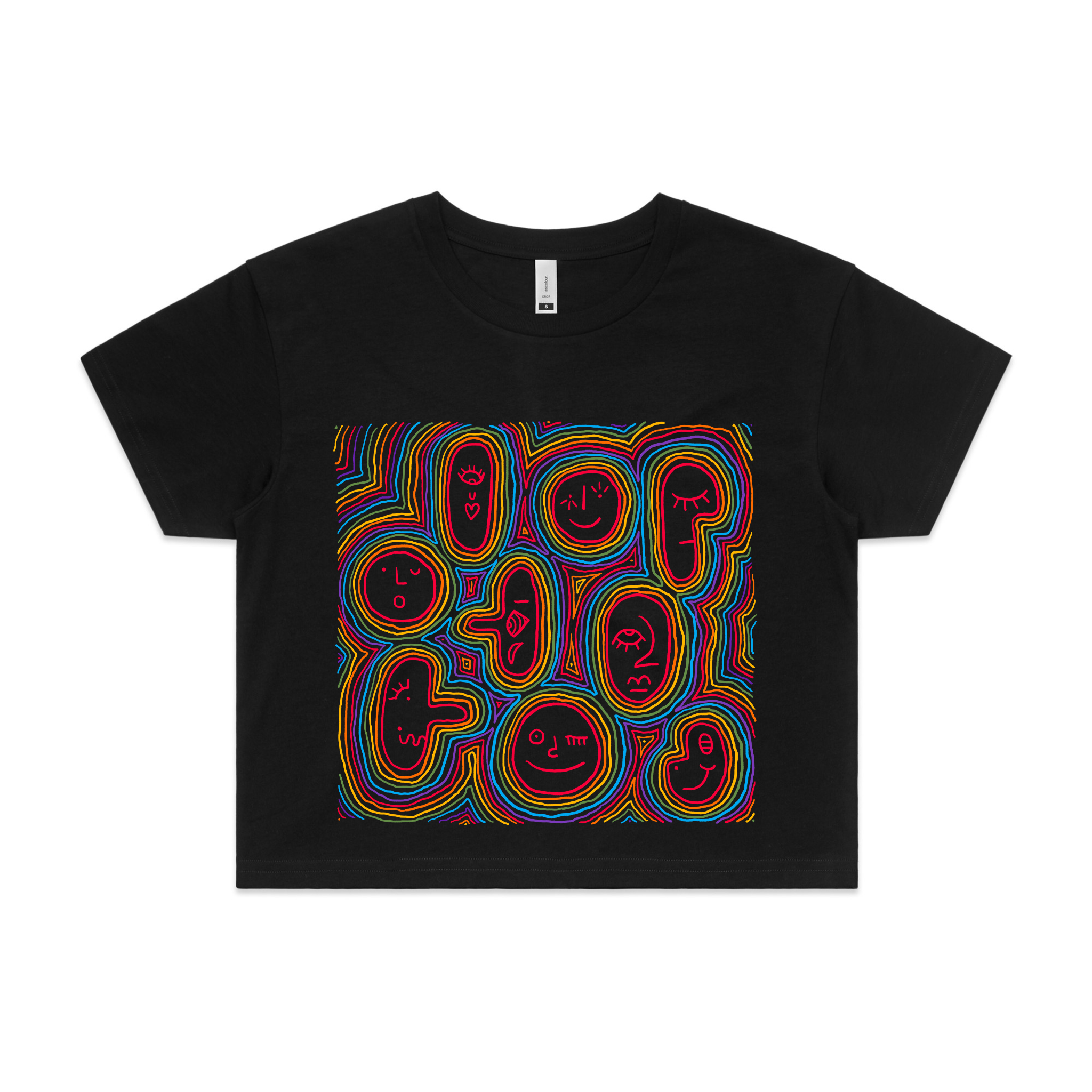 Rainbow Faces Tee