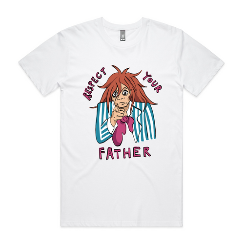 Respect Your Father Tee by Lonely Kids Club. All clothing from our T-shirts to our shorts and hoodies are ethically made, and printed packed and shipped from Sydney.