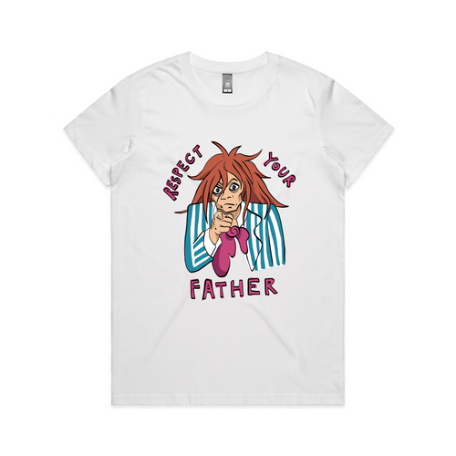 Respect Your Father Tee by Lonely Kids Club. All clothing from our T-shirts to our shorts and hoodies are ethically made, and printed packed and shipped from Sydney.