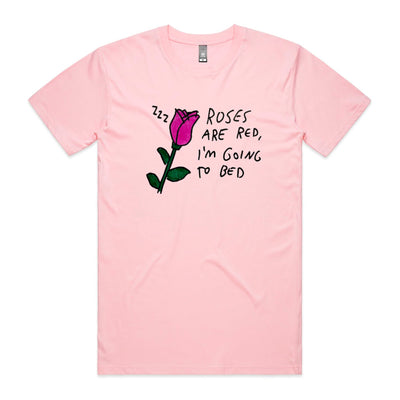 Roses Are Red Tee by Lonely Kids Club. All clothing from our T-shirts to our shorts and hoodies are ethically made, and printed packed and shipped from Sydney.