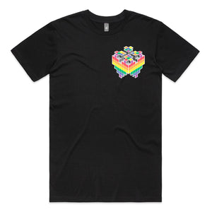 Rubik's Heart Tee by Lonely Kids Club. All clothing from our T-shirts to our shorts and hoodies are ethically made, and printed packed and shipped from Sydney.