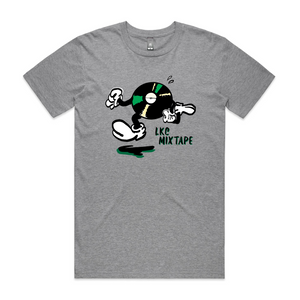 LKC Mixtape Running Record Tee by Lonely Kids Club. All clothing from our T-shirts to our shorts and hoodies are ethically made, and printed packed and shipped from Sydney.