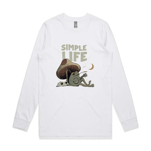 Simple Life Tee by Lonely Kids Club. All clothing from our T-shirts to our shorts and hoodies are ethically made, and printed packed and shipped from Sydney.