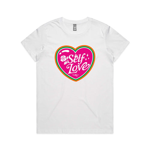Self Love Tee by Lonely Kids Club. All clothing from our T-shirts to our shorts and hoodies are ethically made, and printed packed and shipped from Sydney.
