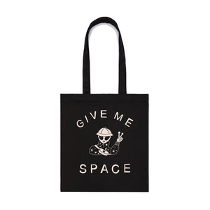 Give Me Space Tote by Lonely Kids Club. All clothing from our T-shirts to our shorts and hoodies are ethically made, and printed packed and shipped from Sydney.