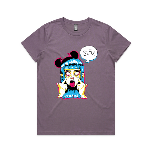 STFU Tee by Lonely Kids Club. All clothing from our T-shirts to our shorts and hoodies are ethically made, and printed packed and shipped from Sydney.