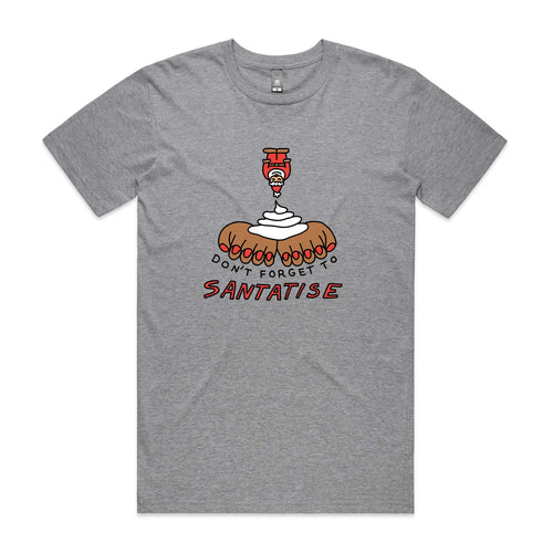 Santatise Tee by Lonely Kids Club. All clothing from our T-shirts to our shorts and hoodies are ethically made, and printed packed and shipped from Sydney.