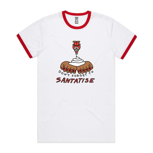 Santatise Tee by Lonely Kids Club. All clothing from our T-shirts to our shorts and hoodies are ethically made, and printed packed and shipped from Sydney.