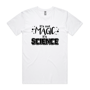 Science Not Magic Tee by Lonely Kids Club. All clothing from our T-shirts to our shorts and hoodies are ethically made, and printed packed and shipped from Sydney.