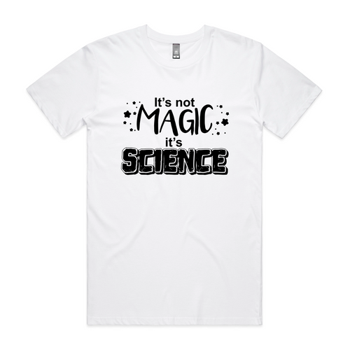 Science Not Magic Tee by Lonely Kids Club. All clothing from our T-shirts to our shorts and hoodies are ethically made, and printed packed and shipped from Sydney.