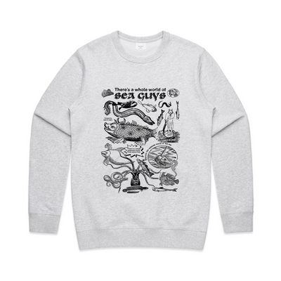 Sea Guys Jumper by Lonely Kids Club. All clothing from our T-shirts to our shorts and hoodies are ethically made, and printed packed and shipped from Sydney.
