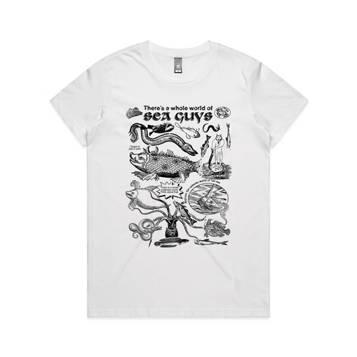 Sea Guys Tee by Lonely Kids Club. All clothing from our T-shirts to our shorts and hoodies are ethically made, and printed packed and shipped from Sydney.