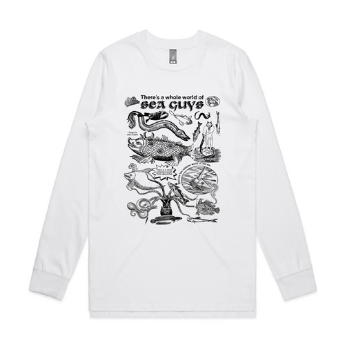 Sea Guys Tee by Lonely Kids Club. All clothing from our T-shirts to our shorts and hoodies are ethically made, and printed packed and shipped from Sydney.