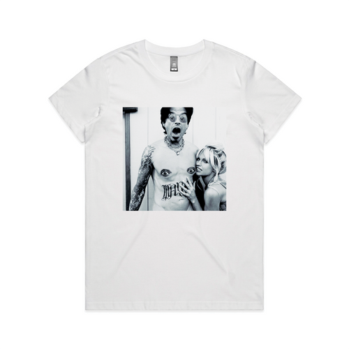 Sebas Cursed Nipples Tee by Lonely Kids Club. All clothing from our T-shirts to our shorts and hoodies are ethically made, and printed packed and shipped from Sydney.