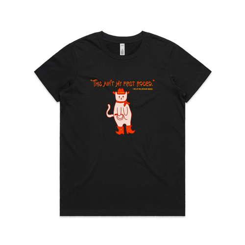 Second Rodeo Tee by Lonely Kids Club. All clothing from our T-shirts to our shorts and hoodies are ethically made, and printed packed and shipped from Sydney.
