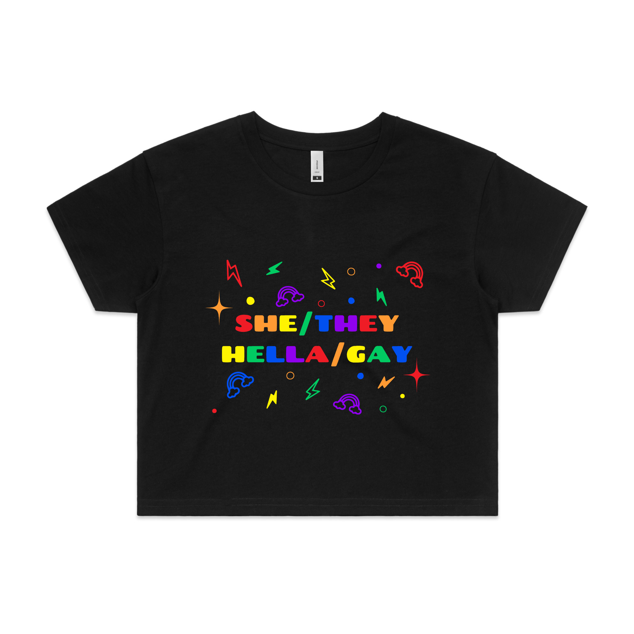 She/They Hella/Gay Tee