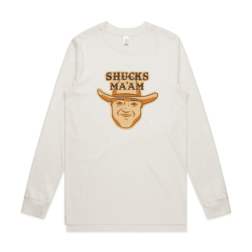 Shucks Ma'am Tee by Lonely Kids Club. All clothing from our T-shirts to our shorts and hoodies are ethically made, and printed packed and shipped from Sydney.