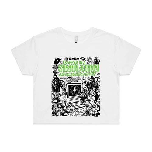 Simulation Tee by Lonely Kids Club. All clothing from our T-shirts to our shorts and hoodies are ethically made, and printed packed and shipped from Sydney.
