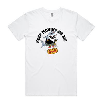 Skater Shark Tee by Lonely Kids Club. All clothing from our T-shirts to our shorts and hoodies are ethically made, and printed packed and shipped from Sydney.