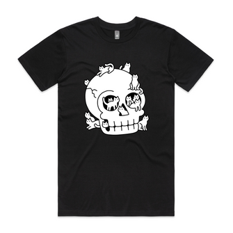 Skull With Cats Tee
