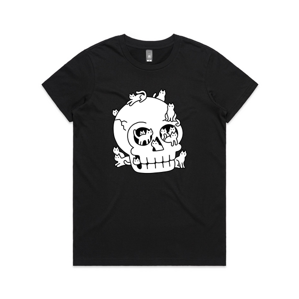 Skull With Cats Tee