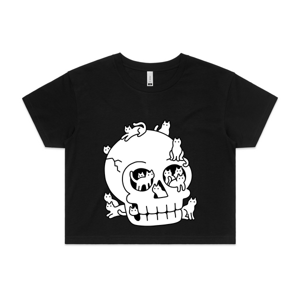 Skull With Cats Tee