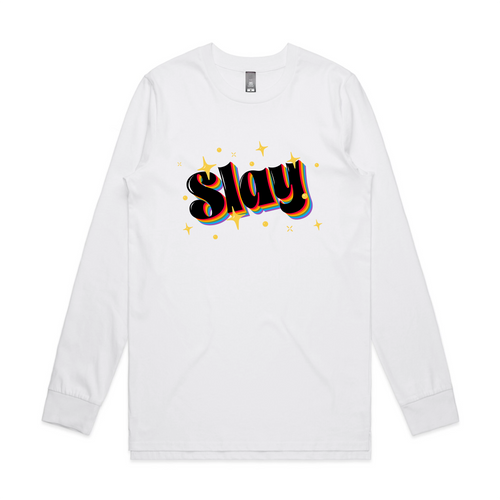 Slay Tee by Lonely Kids Club. All clothing from our T-shirts to our shorts and hoodies are ethically made, and printed packed and shipped from Sydney.