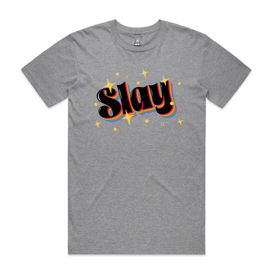 Slay Tee by Lonely Kids Club. All clothing from our T-shirts to our shorts and hoodies are ethically made, and printed packed and shipped from Sydney.