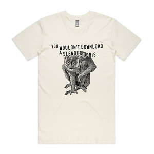 Slender Loris Tee by Lonely Kids Club. All clothing from our T-shirts to our shorts and hoodies are ethically made, and printed packed and shipped from Sydney.