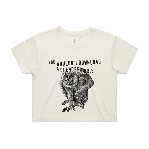 Slender Loris Tee by Lonely Kids Club. All clothing from our T-shirts to our shorts and hoodies are ethically made, and printed packed and shipped from Sydney.