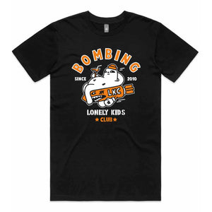 Sloth Bombing Tee by Lonely Kids Club. All clothing from our T-shirts to our shorts and hoodies are ethically made, and printed packed and shipped from Sydney.