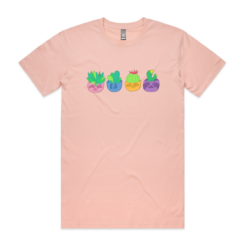 Sloth Succulents Tee by Lonely Kids Club. All clothing from our T-shirts to our shorts and hoodies are ethically made, and printed packed and shipped from Sydney.