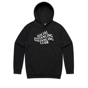 Social Distancing Distancing Club Hoodie by Lonely Kids Club. All clothing from our T-shirts to our shorts and hoodies are ethically made, and printed packed and shipped from Sydney.