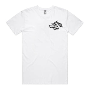 Social Distancing Distancing Club Tee by Lonely Kids Club. All clothing from our T-shirts to our shorts and hoodies are ethically made, and printed packed and shipped from Sydney.