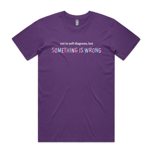 Something Is Wrong Tee by Lonely Kids Club. All clothing from our T-shirts to our shorts and hoodies are ethically made, and printed packed and shipped from Sydney.