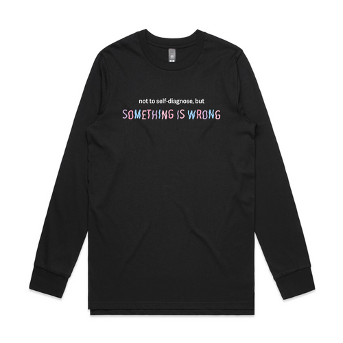 Something Is Wrong Tee by Lonely Kids Club. All clothing from our T-shirts to our shorts and hoodies are ethically made, and printed packed and shipped from Sydney.