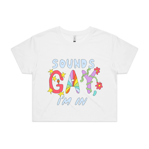 Sounds Gay Tee by Lonely Kids Club. All clothing from our T-shirts to our shorts and hoodies are ethically made, and printed packed and shipped from Sydney.