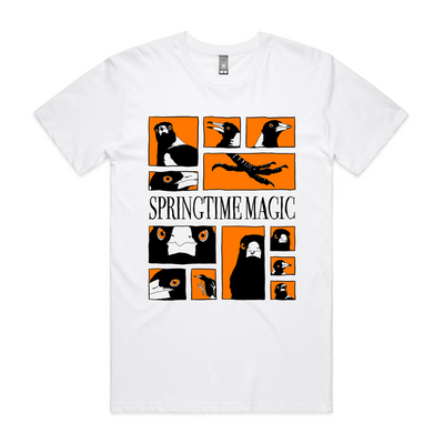 Springtime Magic Tee by Lonely Kids Club. All clothing from our T-shirts to our shorts and hoodies are ethically made, and printed packed and shipped from Sydney.