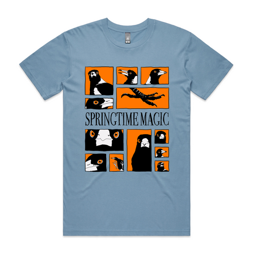 Springtime Magic Tee by Lonely Kids Club. All clothing from our T-shirts to our shorts and hoodies are ethically made, and printed packed and shipped from Sydney.